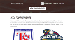 Desktop Screenshot of ntxtournaments.com