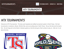 Tablet Screenshot of ntxtournaments.com